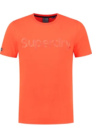 Superdry TONAL EMBROIDERED LOGO T SHIRT Flare Orange (M1011755A - 5PI)