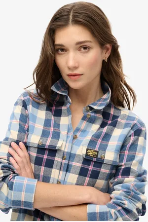 Superdry Geruit flanellen houthakkersoverhemd - Dames - Shirts