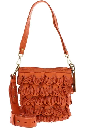 Caterina Lucchi Schoudertas Sorrento Asia Bucket Bag Terracotta