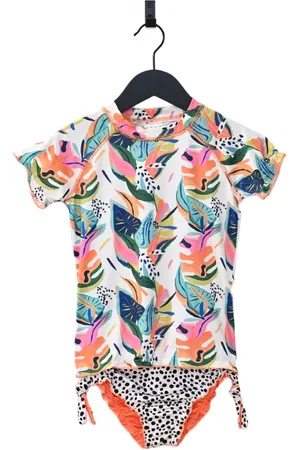 Ducksday Bikini - Zwemset met omkeerbare bikinibroek - voor meisjes - UPF 50+ - Tweedelig - sneldrogend - Moana