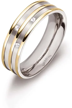 Boccia Titanium 0151-0265 Dames Ring - Trouwring - Sieraad - 0,015 crt - /Grijs - Diamant - 6 mm breed - 6 mm lang