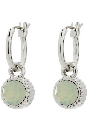 Biba Oorbellen - Oorhanger - - Swarovski Steen - Verzilverd - Nikkelvrij - Zilverkleurig