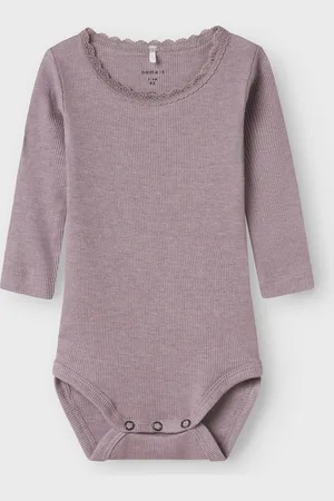 NAME IT Kab Lace Romper - Mt. 74 - Elderberry Melange