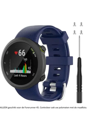 Merkloos Siliconen bandje geschikt voor de Garmin Forerunner 45 (niet voor de S variant!) en Garmin Swim 2 –