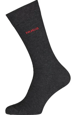 HUGO BOSS HUGO logo sokken (2-pack) - herensokken katoen - antraciet