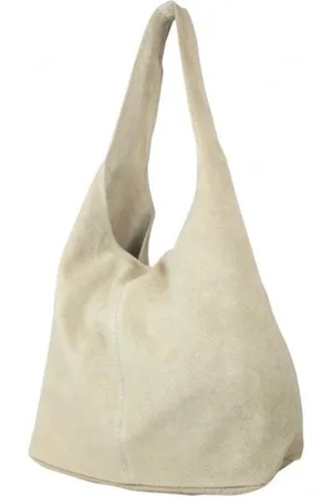 Merkloos Boho Bag - - Suède Schoudertas - Baggy Bag - Bohostyle - Hippystyle - Real Leather