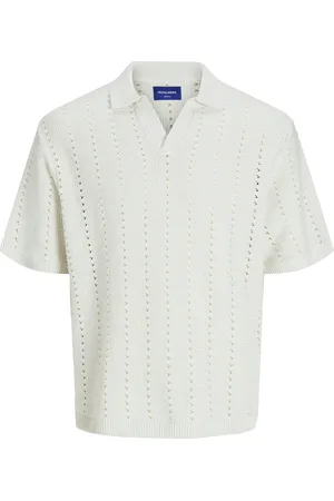 JACK & JONES JACK&JONES - JORPAROS KNIT EASTER SS CROCHET POLO JNR - Jongens - Polo