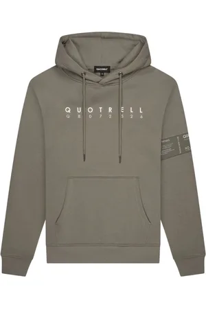 Quotrell Omega Hoodie Faded Olive/White