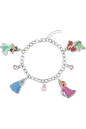 Gresham Disney Princess Multicoloured Enamel Costume Crystal Charm Bracelet