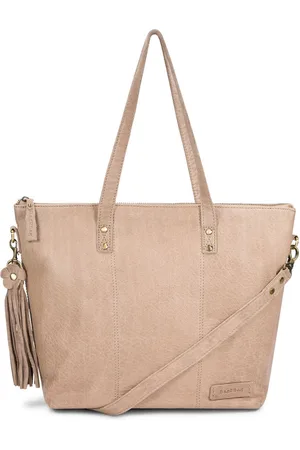 Bag2Bag Leren Shopper Dames Mala Grey Taupe