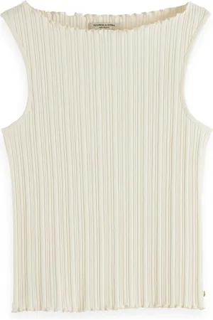 Scotch&Soda U9a00645t Mouwloos T-shirt Beige XS Vrouw