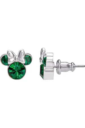 Gresham Disney Minnie Silver Plated August Birthstone Stud Earrings