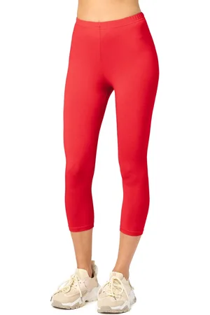 Merry Style MS-MS10-199-LE Dames Capri Leggings - Sport - Vrijetijdsbroek - 3/4 Lengte - Katoen - Sporbroek - Yogabroek - - XL