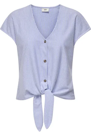 JDY NELLI S/S KNOT TOP JRS - Dames - Blouses