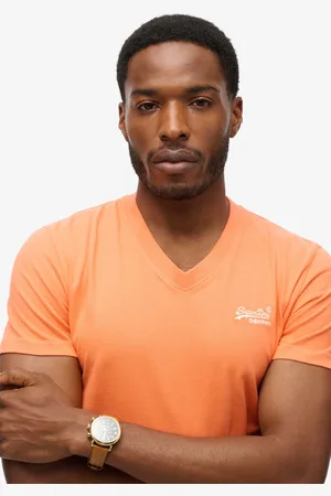 Superdry Vintage Logo Embroidered Vee T-shirt Met Korte Mouwen Oranje 3XL Man