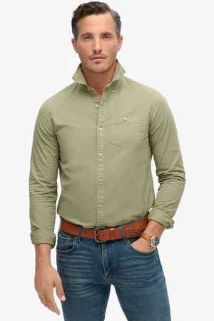 Superdry Merchant Overhemd Met Lange Mouwen Groen 2XL Man