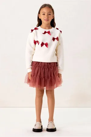 Sissy-Boy Witte sweater met strikjes