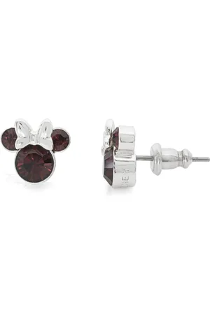 Gresham Disney Minnie Silver Plated January Birthstone Stud Earrings