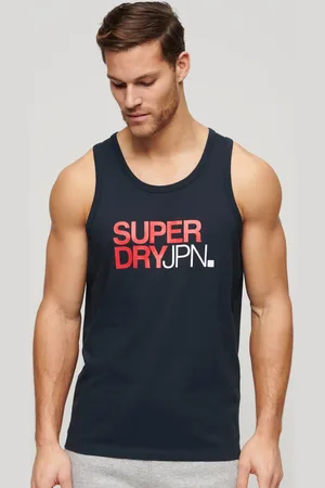 Superdry Sportswear Logo Relaxed Mouwloos T-shirt Grijs L Man