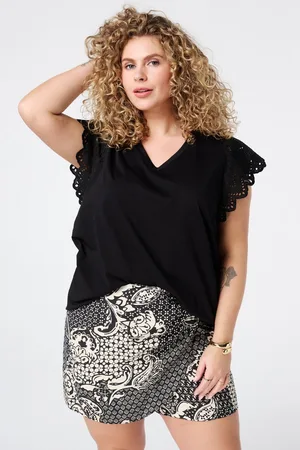 MS Mode Top T-shirt met details op de mouwen