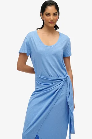 Superdry SLUB MIDI WRAP DRESS Dames Jurk