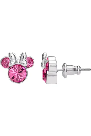 Gresham Disney Minnie Silver Plated October Birthstone Stud Earrings