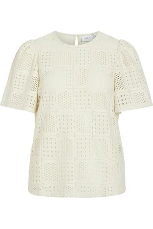 VILA T-shirt Vinovira O-neck S/s Top 14106577 Birch Dames