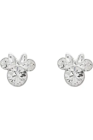 Gresham Disney Minnie Silver Plated April Birthstone Stud Earrings