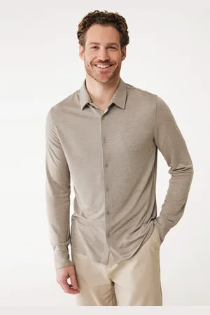 Mexx Long Shirt Sleeve Taupe Heren