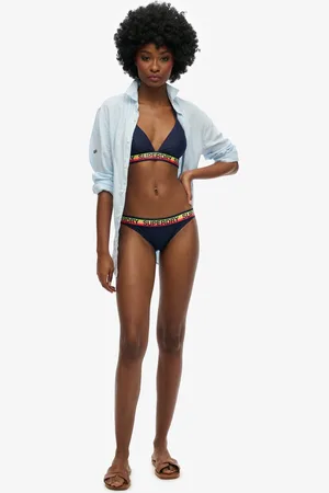 Superdry Logo Classic Bikinibroekje Blauw XS Vrouw