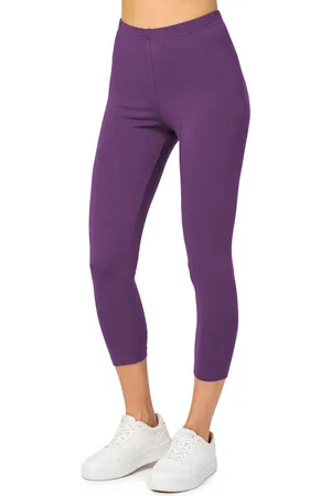 Merry Style MS-MS10-199-LE Dames Capri Leggings - Sport - Vrijetijdsbroek - 3/4 Lengte - Katoen - Sporbroek - Yogabroek - - M