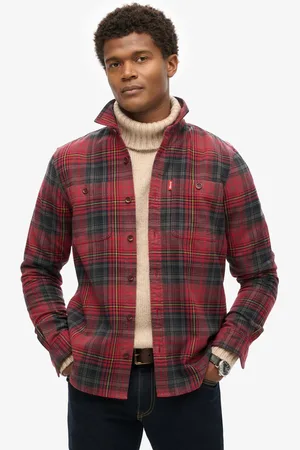Superdry Vintage Check Overshirt Rood L Man