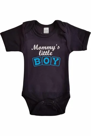 Merkloos Zwarte romper met "Mommy