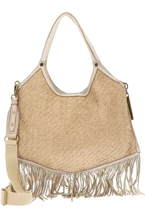 Caterina Lucchi Schoudertas Firenze Agata Pentagon Shopping Bag Beige