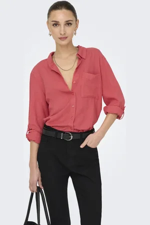 JDY CAYA LINEN LOOSE L/S SHIRT WVN DIA - Dames - Blouses