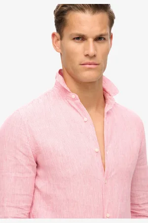 Superdry Casual linnen overhemd met lange mouwen - Heren - Lange mouwen shirts