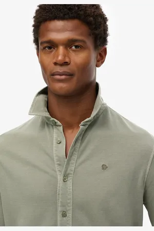 Superdry VINTAGE DESTROY PIQUE LS SHIRT Heren Overhemd