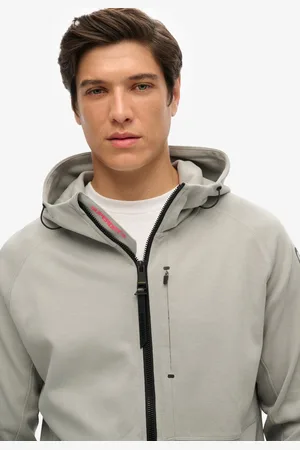 Superdry Tech hoodie met logo, rits en losse pasvorm - Heren - Hoodies