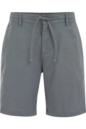 WE Fashion Heren relaxed fit short van linnenmix