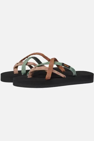 Teva W Olowahu Dames Slippers - /Bruin/Groen