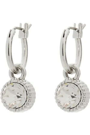 Biba Oorbellen - Oorhanger - Crystal - - White - Swarovski Steen - Verzilverd - Nikkelvrij - Zilverkleurig