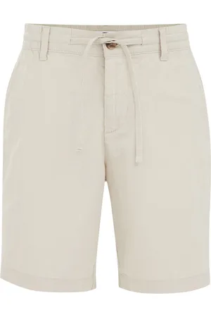 WE Fashion Heren relaxed fit short van linnenmix