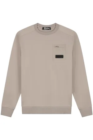 Malelions Men Nylon Pocket Sweater Taupe