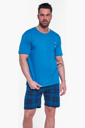Cornette Katoenen Pyjama Heren Volwassenen Korte Mouw Korte Broek Shortama California 326/186 M