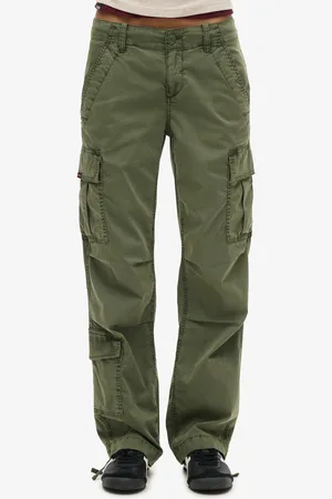 Superdry Low Rise Straight Cargo Cargobroek 27 Vrouw