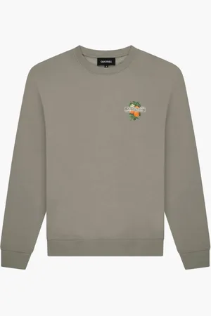 Quotrell Mineola Crewneck Faded Olive/White