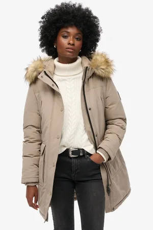Superdry Everest parka van imitatiebont - Dames - Gewatteerde jassen