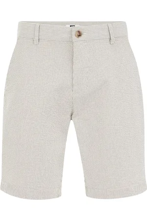 WE Fashion Heren Seersucker short