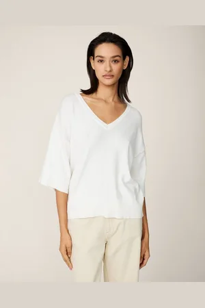 Moss Copenhagen MSCH Eslina Rachelle 2/4 V Pullover Egret