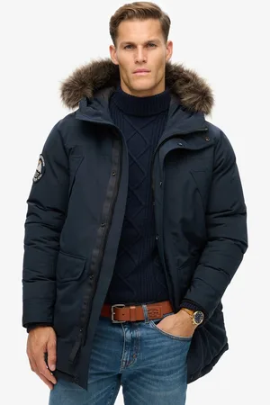 Superdry Everest parka met imitatiebont - Heren - Gewatteerde jassen